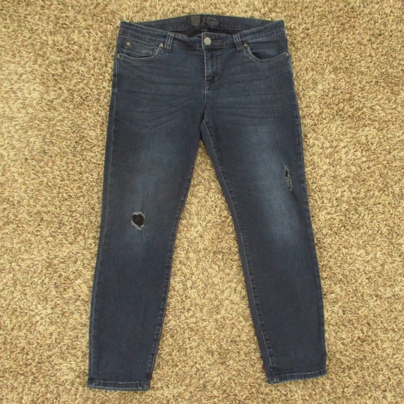Kut From The Kloth Jeans Women's 12 Dark Wash Skinny Ankle Stretch Denim - Picture 1 of 8
